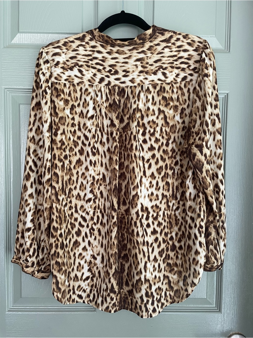 J. Crew Leopard Print Button-Front Blouse - Brown/Cream - Picture 2 of 6